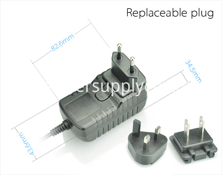 Adaptador CA tipo intercambiável 18W 18W Interchangeable Type AC Adapter